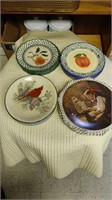 Assortment of decorative plates.