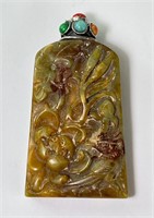 Carved "Jade" Bottle Flask 60 Grams Twt