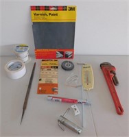 Pipe Wrench, Sandpaper, Duck Tape & More