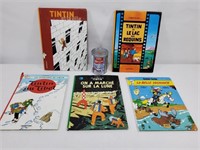 5 BD's/Bandes dessinées de collection Tintin