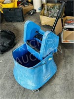 Blue commercial mop pail