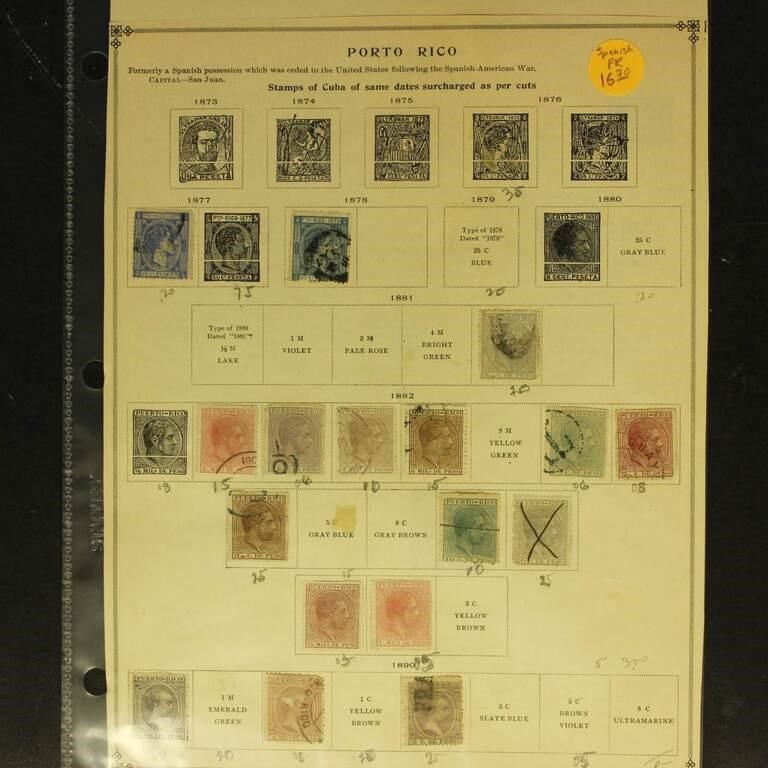 Puerto Rico Stamps Mint hinged and used on pages a