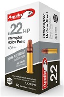 Aguila 1B220321 Interceptor High Velocity 22 LR 40