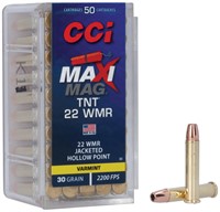 CCI 0063 MaxiMag TNT 22 WMR 30 gr TNT Jacketed Hol