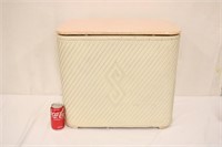 Vintage Pink & Cream Redman Clothes Hamper