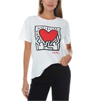 Keith Haring Women's XL Graphic T-shirt, White