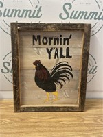 Mornin’ Y’All Rooster wall art