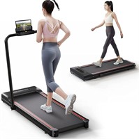 2 in 1 Folding Treadmill for Home-Black Red