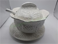 Punch Bowl Set by HiMark as White Head of Lettuce