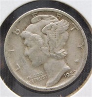 1929-S Mercury Silver Dime.