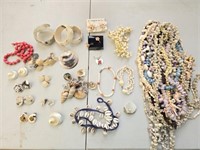 Estate Lot of Sea Shell Jewelry