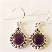 $160 Silver Amethyst Earrings