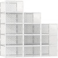 AVGXC Clear Shoe Boxes Stackable 12 Pack