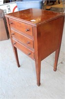 M/C Walnut Drawered Sewing Table