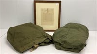 (2) Vietnam Era half tent shelters. One is dated