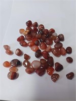 Lot of Mostly Carnelian Tumbled Polished Stones