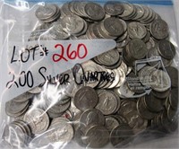 200 Silver Washington Quarters