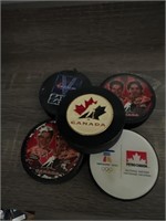 Rare hockey puck collection