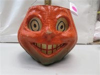 Vintage Halloween Paper Mache Pumpkin