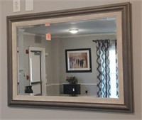 Gray wall hanging mirror