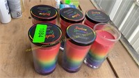 6ct. Rainbow Sprinkle Candles