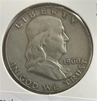 1960D Franklin Half Dollar
