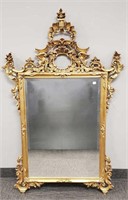 Ornately framed Italian giltwood mirror - 62" h x