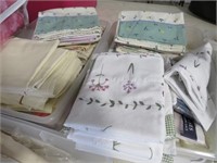Very large assortment of drygoods linens & towels