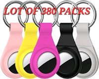 LOT OF 380 PACKS - Airtag Silicone Key Holder with