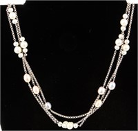 Jewelry Sterling Silver & Pearl Necklace
