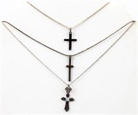 Jewelry Sterling Silver Cross Pendant Necklaces