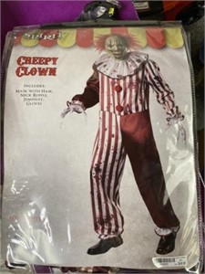 Size Medium Creepy Clown Costume