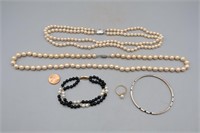 Sterling & Pearls Jewelry,14K & 10K Tot. 126g