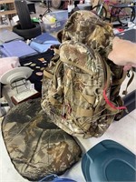 large Camo Back pack with Accessories