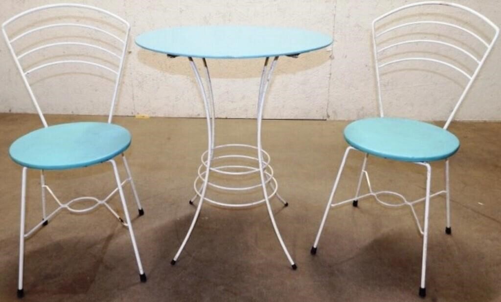 Vintage Cafe Bistro Table & Chair Set / Retro