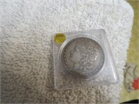 1898 Morgan Silver Dollar in Plastic
