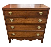 Federal Kentucky cherry four drawer chest with