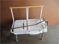 Shower Stool - 2 Bed Safety Rails & Cane