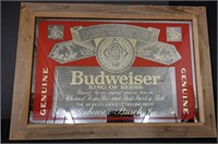 Budweiser Framed Advertising Mirror