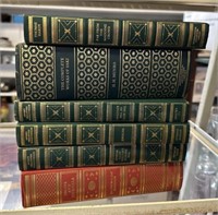 6 Leather Gold Bound Books