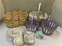 Longaberger purple & Easter baskets & accessories