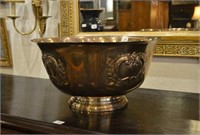 Large silver plated punch bowl