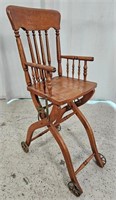 Antique Convertible High Chair