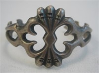 Navajo SS Sand Cast Bracelet - Hallmarked