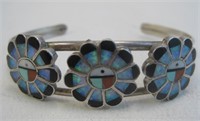 Zuni SS Multi Stone Sunface Bracelet - Tested