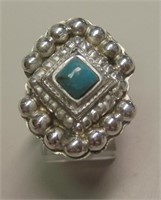 Sterling Silver & Utah Turquoise SW Ring
