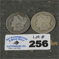 1886 O & 1899 O-Morgan Silver Dollar Coin