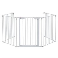 Bonnlo 120-Inch Wide Metal Baby Safety Fence/Play