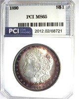 1890 Morgan MS65 LISTS $1050