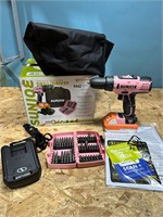 Sunjoe cordless 24v drill kit & accessories